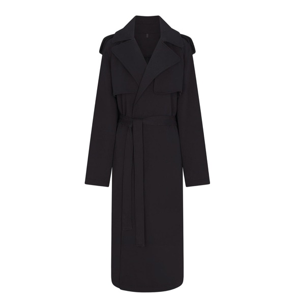 NWT SKIMS Boyfriend Fleece Trench Coat XS - Picture 11 of 12